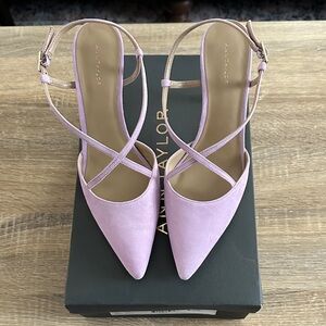 Ann Taylor Lavender Strappy Heels - 8.5